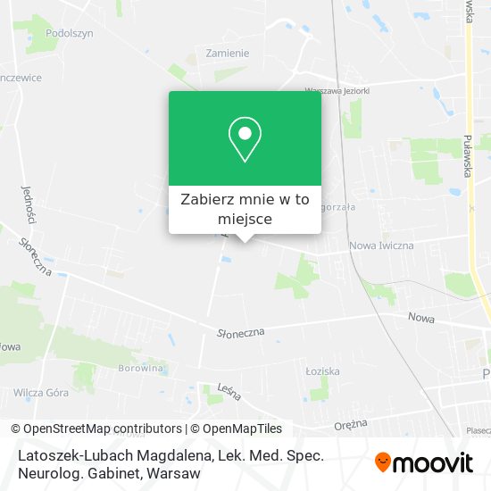 Mapa Latoszek-Lubach Magdalena, Lek. Med. Spec. Neurolog. Gabinet