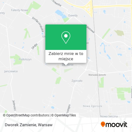 Mapa Dworek Zamienie