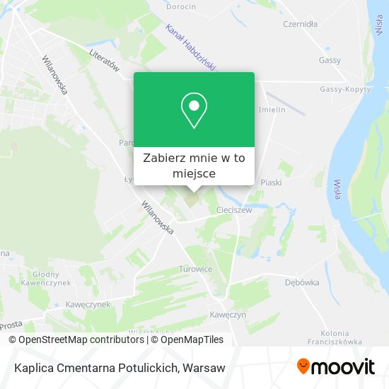 Mapa Kaplica Cmentarna Potulickich