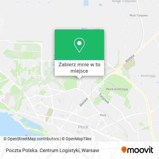 Mapa Poczta Polska. Centrum Logistyki