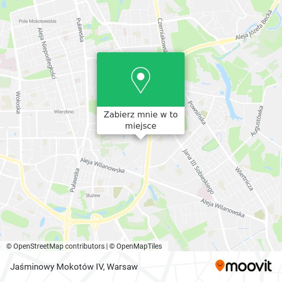 Mapa Jaśminowy Mokotów IV