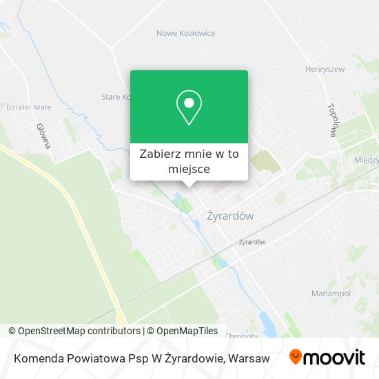 Mapa Komenda Powiatowa Psp W Żyrardowie