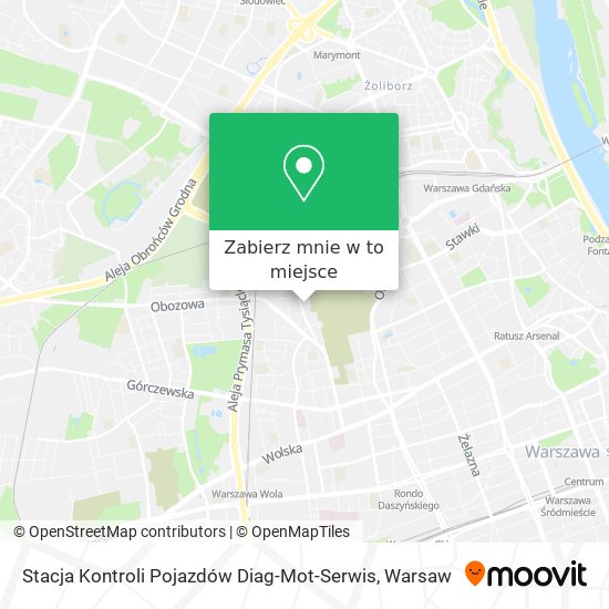 Mapa Stacja Kontroli Pojazdów Diag-Mot-Serwis