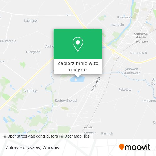 Mapa Zalew Boryszew