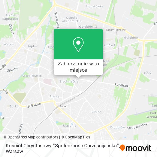 Mapa Kościół Chrystusowy ""Społeczność Chrześcijańska""