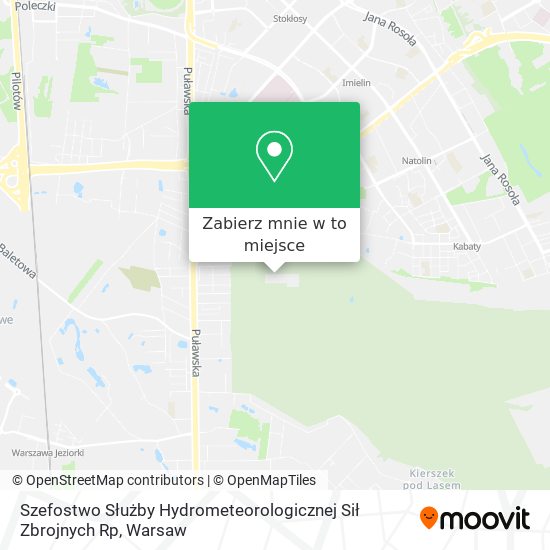 Mapa Szefostwo Służby Hydrometeorologicznej Sił Zbrojnych Rp