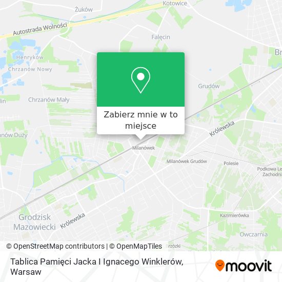 Mapa Tablica Pamięci Jacka I Ignacego Winklerów