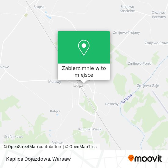 Mapa Kaplica Dojazdowa