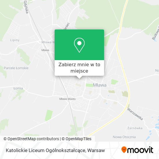 Mapa Katolickie Liceum Ogólnokształcące