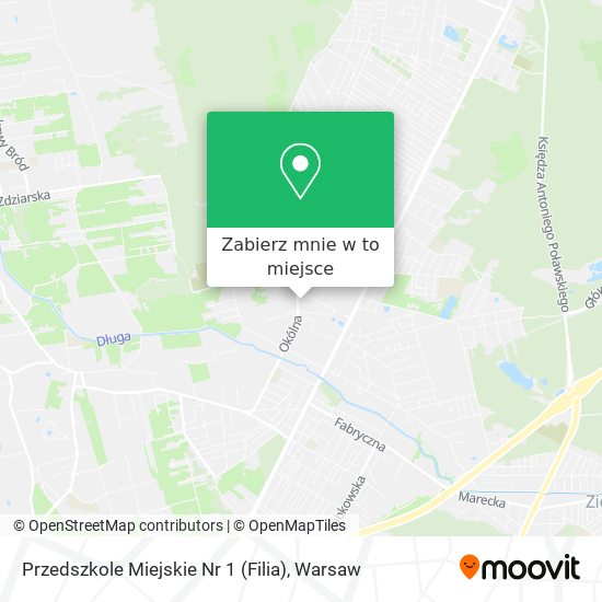 Mapa Przedszkole Miejskie Nr 1 (Filia)