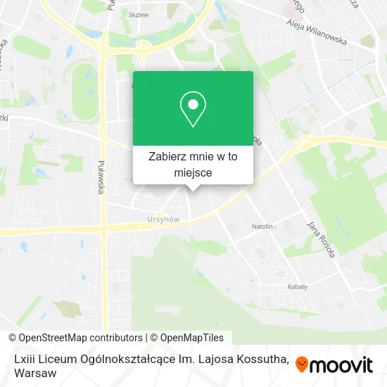 Mapa Lxiii Liceum Ogólnokształcące Im. Lajosa Kossutha