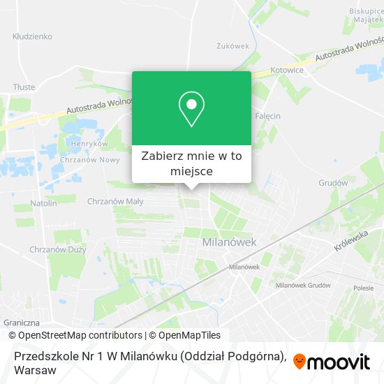 Mapa Przedszkole Nr 1 W Milanówku (Oddział Podgórna)