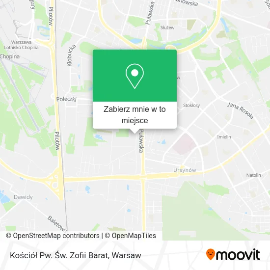 Mapa Kościół Pw. Św. Zofii Barat