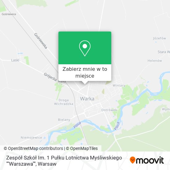 Mapa Zespół Szkół Im. 1 Pułku Lotnictwa Myśliwskiego ""Warszawa""