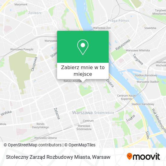 Mapa Stołeczny Zarząd Rozbudowy Miasta