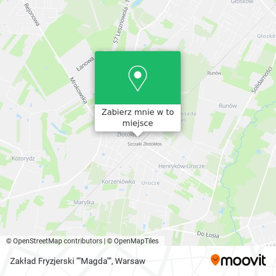 Mapa Zakład Fryzjerski ""Magda""