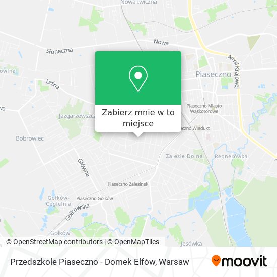 Mapa Przedszkole Piaseczno - Domek Elfów