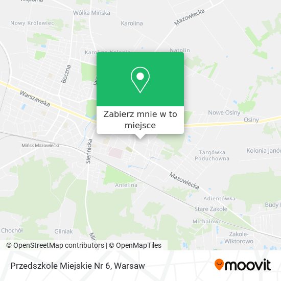 Mapa Przedszkole Miejskie Nr 6