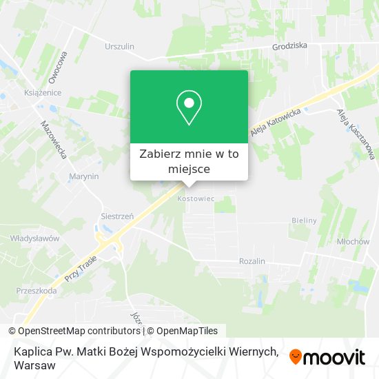 Mapa Kaplica Pw. Matki Bożej Wspomożycielki Wiernych