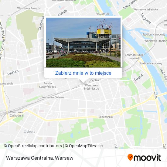 Mapa Warszawa Centralna