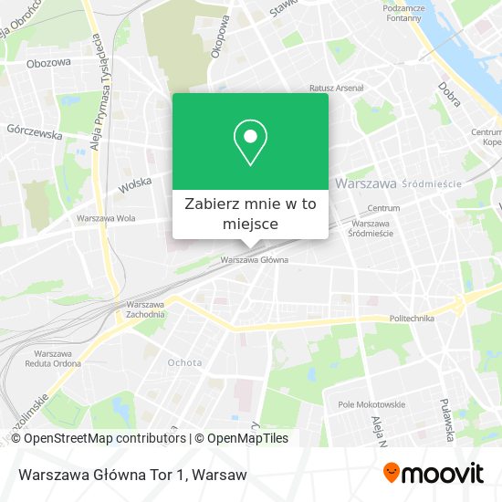 Mapa Warszawa Główna Tor 1