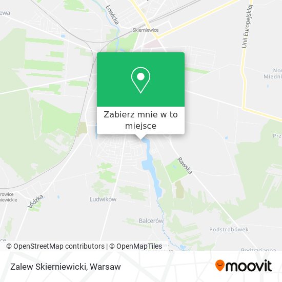 Mapa Zalew Skierniewicki