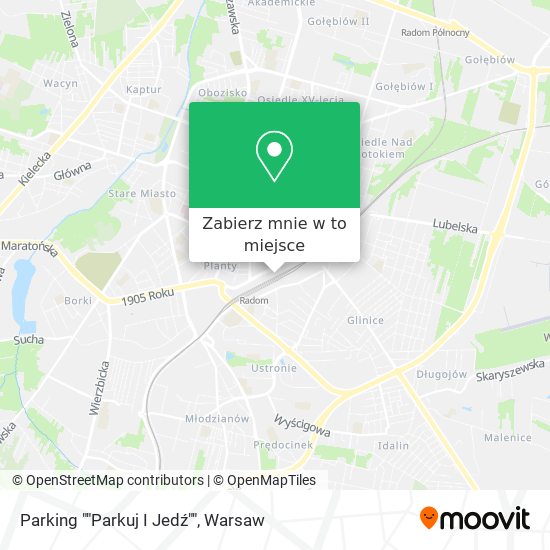 Mapa Parking ""Parkuj I Jedź""