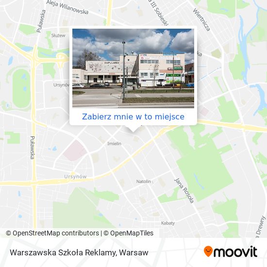 Mapa Warszawska Szkoła Reklamy