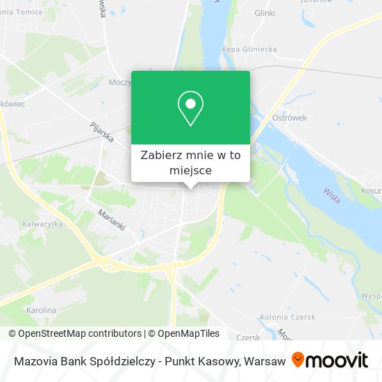 Mapa Mazovia Bank Spółdzielczy - Punkt Kasowy