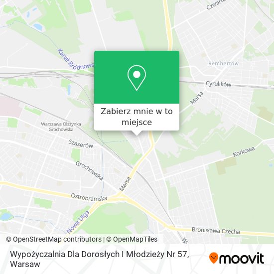 Mapa Wypożyczalnia Dla Dorosłych I Młodzieży Nr 57