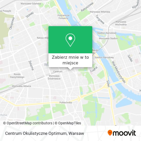 Mapa Centrum Okulistyczne Optimum