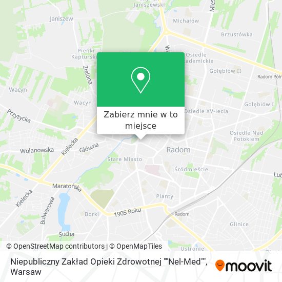 Mapa Niepubliczny Zakład Opieki Zdrowotnej ""Nel-Med""