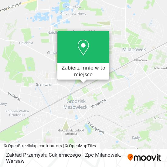 Mapa Zakład Przemysłu Cukierniczego - Zpc Milanówek