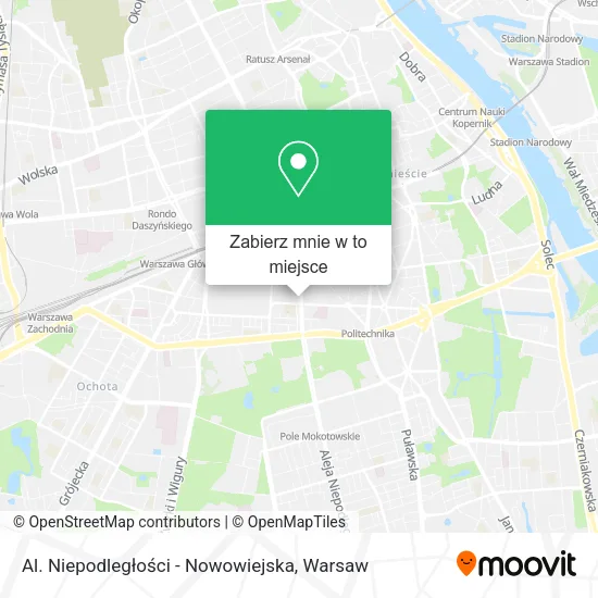 Mapa Al. Niepodległości - Nowowiejska