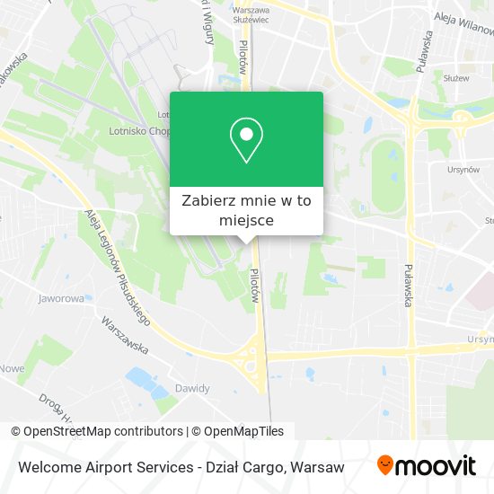 Mapa Welcome Airport Services - Dział Cargo