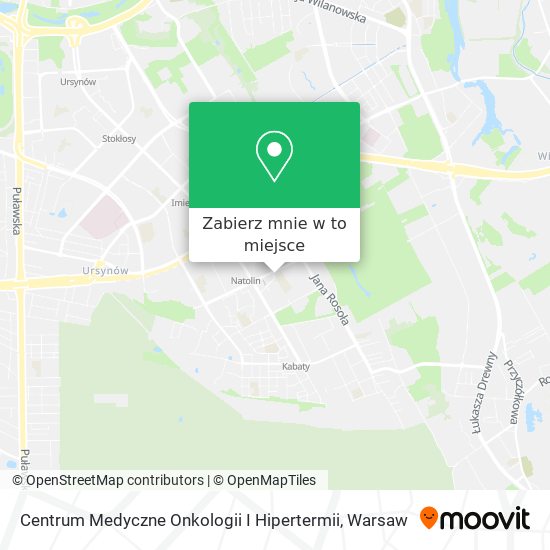 Mapa Centrum Medyczne Onkologii I Hipertermii