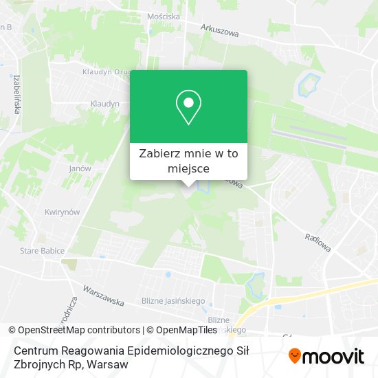 Mapa Centrum Reagowania Epidemiologicznego Sił Zbrojnych Rp