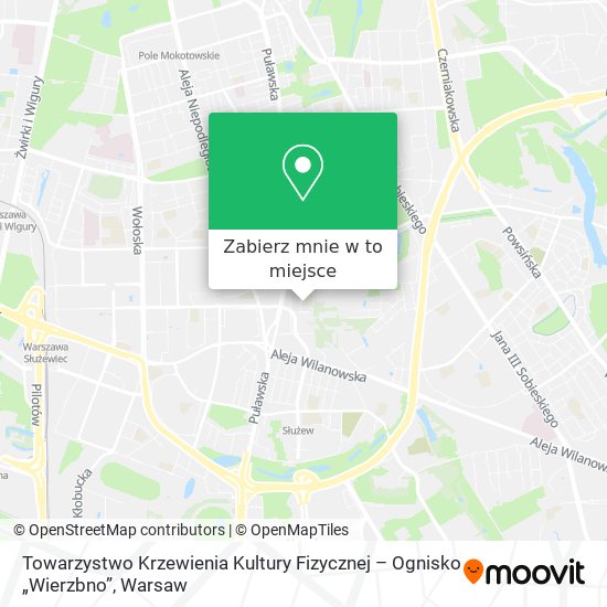 Mapa Towarzystwo Krzewienia Kultury Fizycznej – Ognisko „Wierzbno”