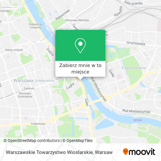 Mapa Warszawskie Towarzystwo Wioslarskie