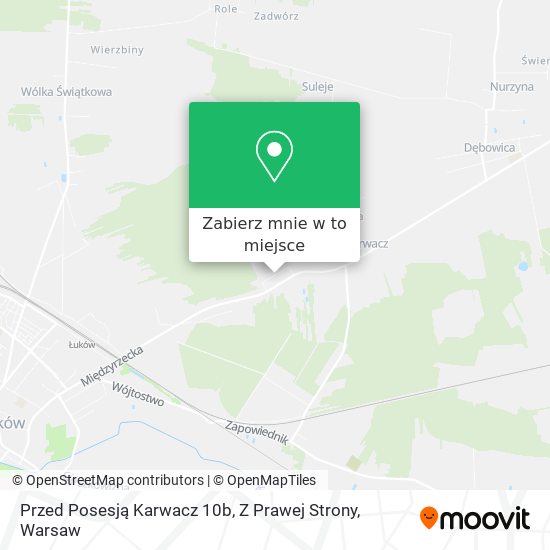 Mapa Przed Posesją Karwacz 10b, Z Prawej Strony