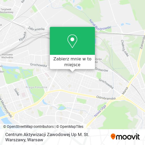 Mapa Centrum Aktywizacji Zawodowej Up M. St. Warszawy