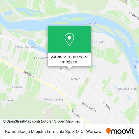 Mapa Komunikacja Miejska Łomianki Sp. Z O. O.