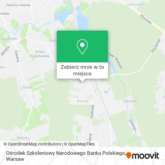 Mapa Ośrodek Szkoleniowy Narodowego Banku Polskiego