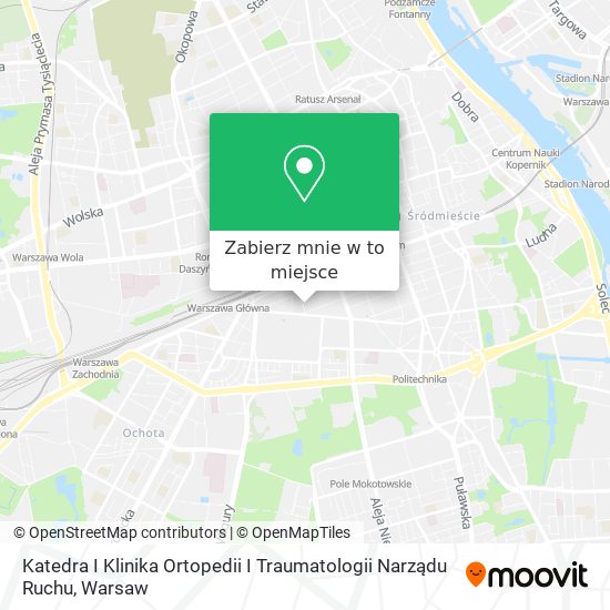 Mapa Katedra I Klinika Ortopedii I Traumatologii Narządu Ruchu