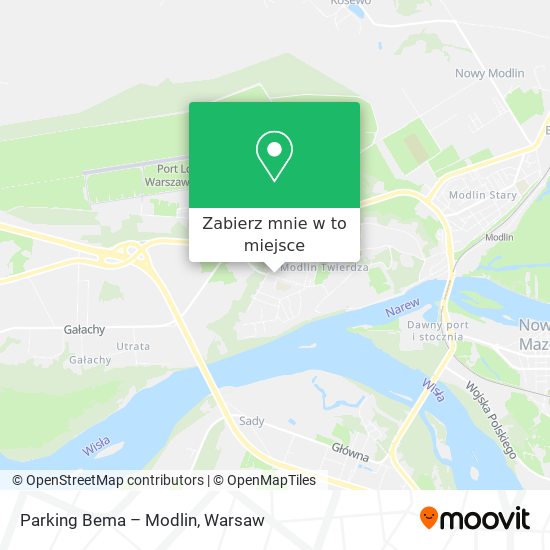 Mapa Parking Bema – Modlin