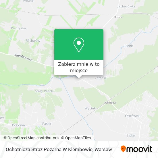 Mapa Ochotnicza Straż Pożarna W Klembowie