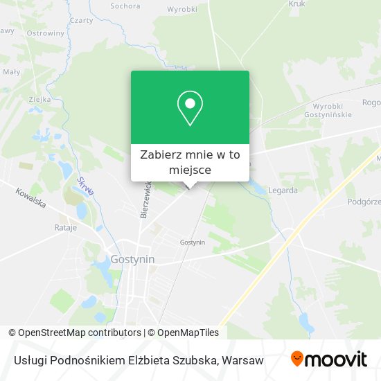 Mapa Usługi Podnośnikiem Elżbieta Szubska