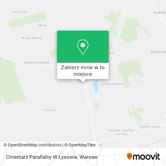 Mapa Cmentarz Parafialny W Łysowie