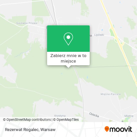 Mapa Rezerwat Rogalec