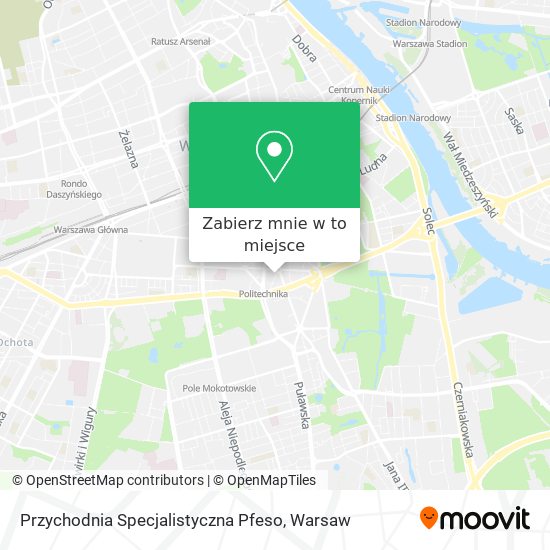 Mapa Przychodnia Specjalistyczna Pfeso